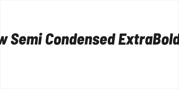 Barlow Semi Condensed ExtraBold Italic Logo