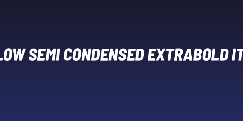 Barlow Semi Condensed ExtraBold Italic Social Header