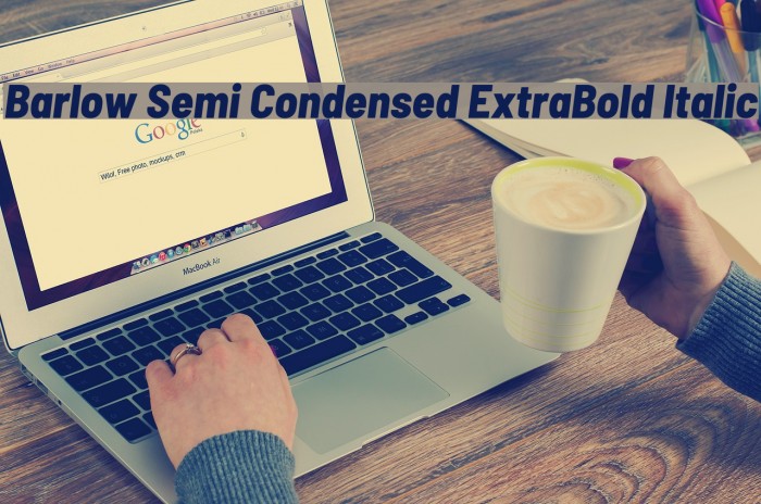Barlow Semi Condensed ExtraBold Italic Font examples