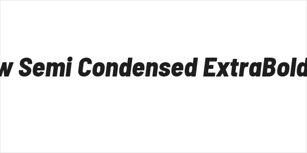 Barlow Semi Condensed ExtraBold Italic Logo