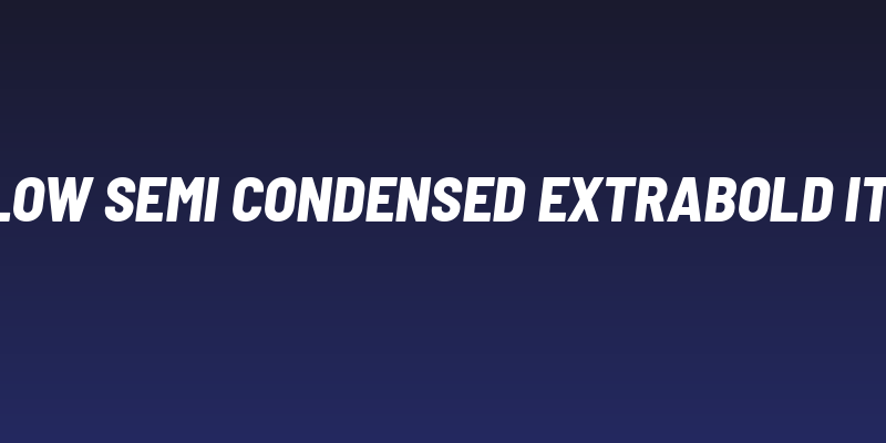 Barlow Semi Condensed ExtraBold Italic Social Header