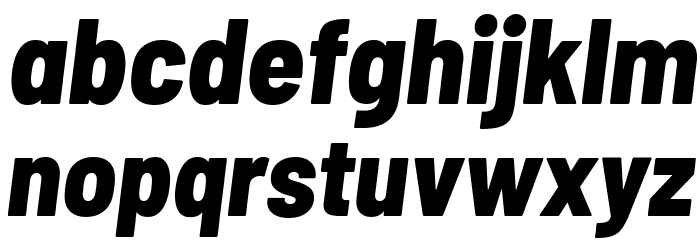 Barlow Semi Condensed ExtraBold Italic Font LOWERCASE
