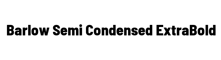 Barlow Semi Condensed ExtraBold Font