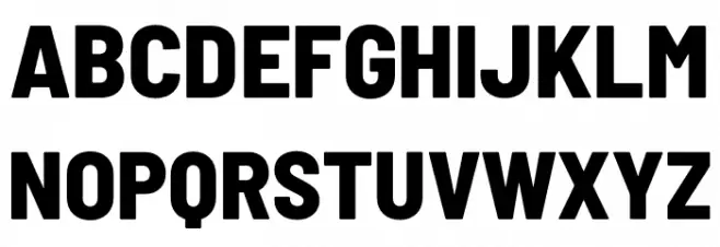 Barlow Semi Condensed ExtraBold Schriftart Groß