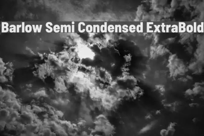 Barlow Semi Condensed ExtraBold Font examples