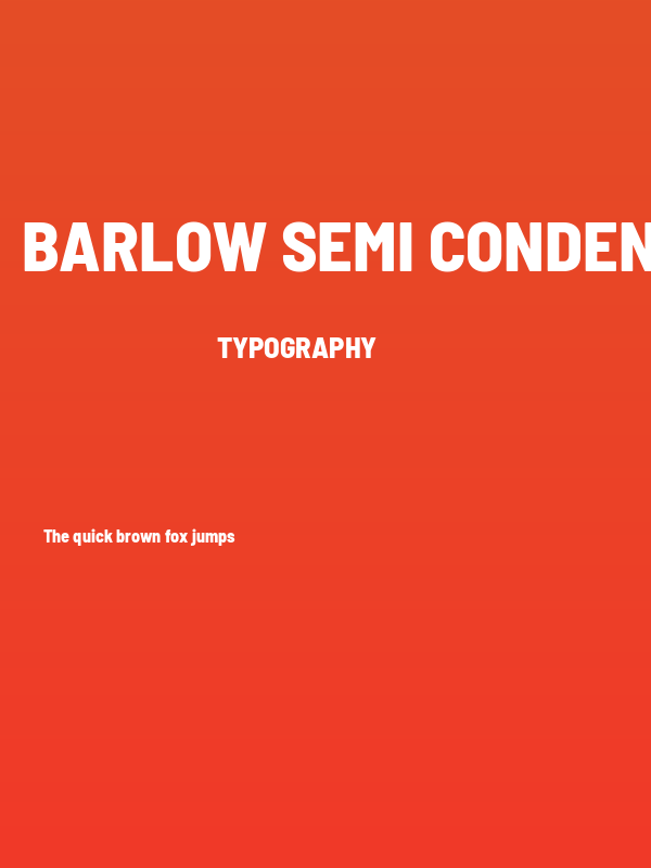 Barlow Semi Condensed ExtraBold Poster
