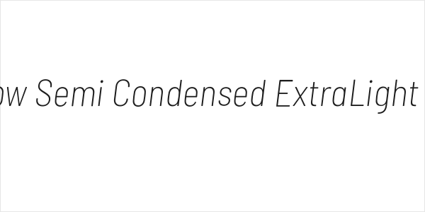 Barlow Semi Condensed ExtraLight Italic Logo
