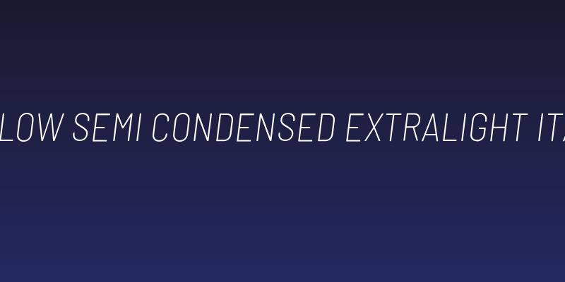 Barlow Semi Condensed ExtraLight Italic Social Header