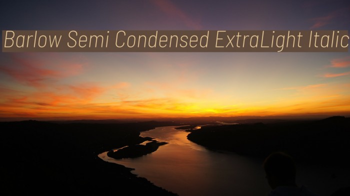 Barlow Semi Condensed ExtraLight Italic Font examples