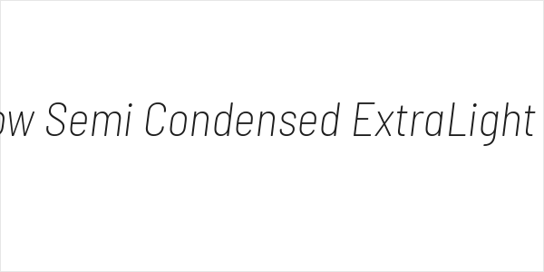 Barlow Semi Condensed ExtraLight Italic Logo