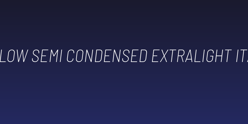 Barlow Semi Condensed ExtraLight Italic Social Header