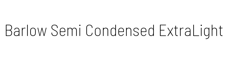 Barlow Semi Condensed ExtraLight Font