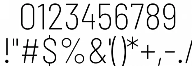 Barlow Semi Condensed ExtraLight Font OTHER CHARS