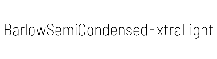 Barlow Semi Condensed ExtraLight  font caratteri gratis