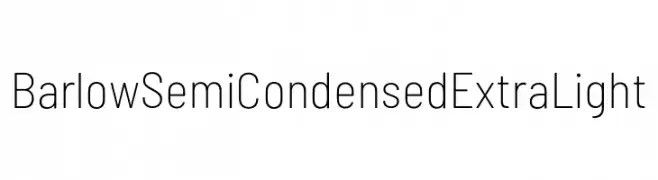 Barlow Semi Condensed ExtraLight  Frei Schriftart Herunterladen