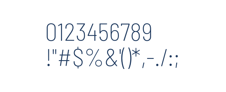Barlow Semi Condensed ExtraLight Other Characters