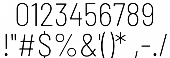 Barlow Semi Condensed ExtraLight Font OTHER CHARS