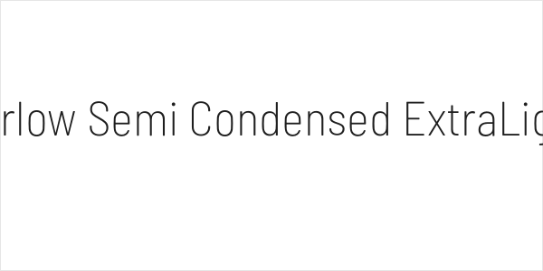 Barlow Semi Condensed ExtraLight Logo