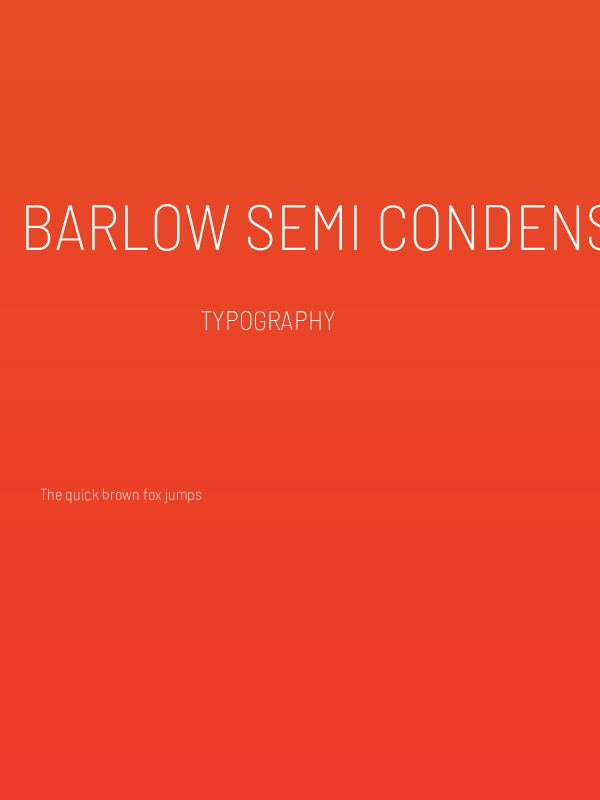 Barlow Semi Condensed ExtraLight Poster