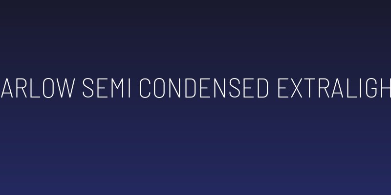 Barlow Semi Condensed ExtraLight Social Header
