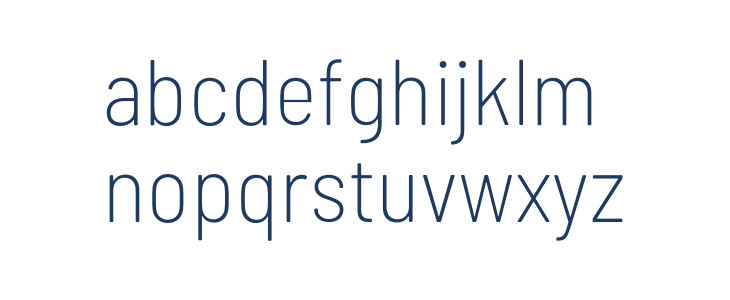 Barlow Semi Condensed ExtraLight Lowercase