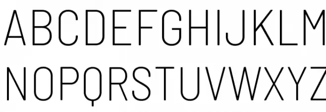 Barlow Semi Condensed ExtraLight Шрифта ВЕРХНИЙ