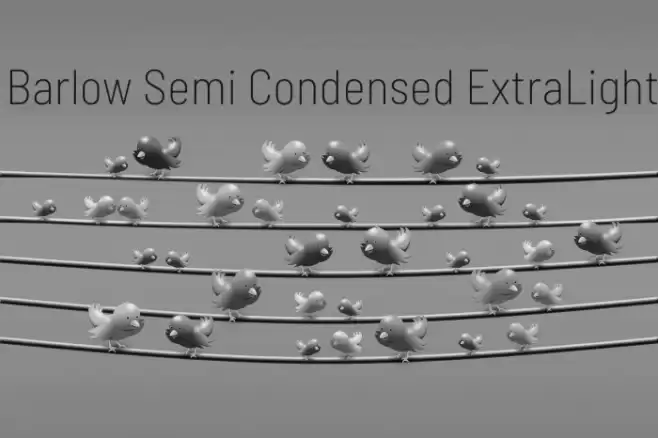 Barlow Semi Condensed ExtraLight Font examples