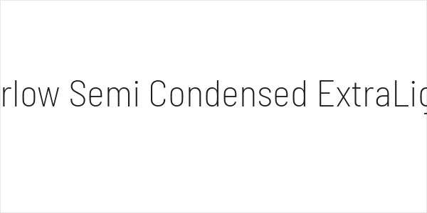 Barlow Semi Condensed ExtraLight Logo
