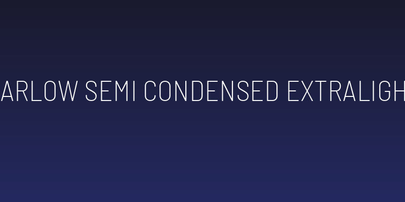 Barlow Semi Condensed ExtraLight Social Header
