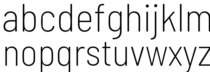 Barlow Semi Condensed ExtraLight Font LOWERCASE
