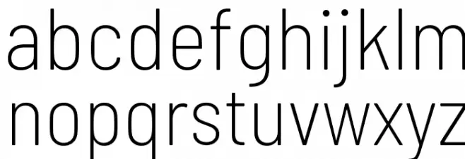 Barlow Semi Condensed ExtraLight フォント 小文字