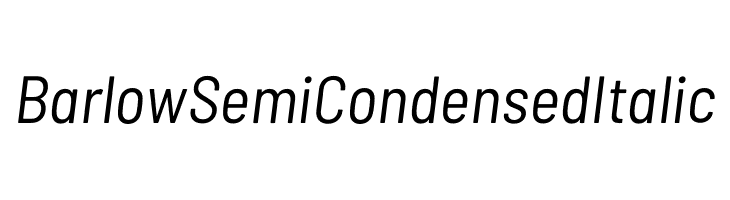 Barlow Semi Condensed Italic  免费字体下载
