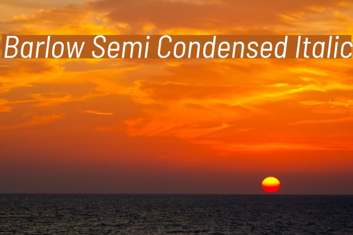 Barlow Semi Condensed Italic Font examples