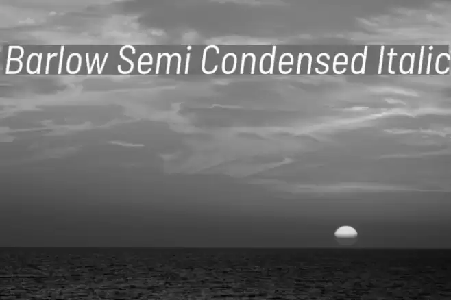 Barlow Semi Condensed Italic examples