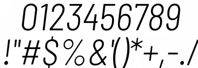 Barlow Semi Condensed Light Italic Font OTHER CHARS