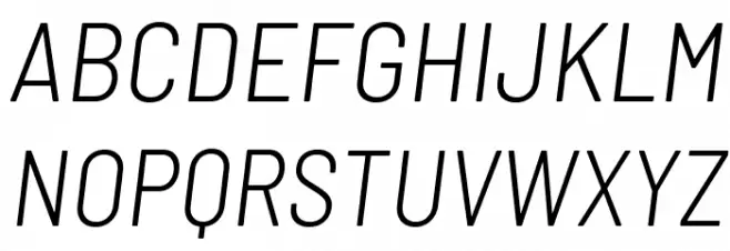Barlow Semi Condensed Light Italic Fonte MAIÚSCULAS