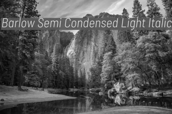 Barlow Semi Condensed Light Italic Font examples