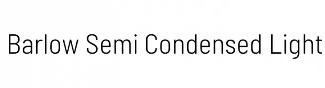 Barlow Semi Condensed Light  Frei Schriftart Herunterladen