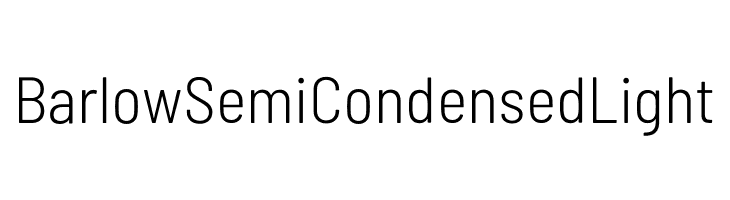 Barlow Semi Condensed Light  font caratteri gratis