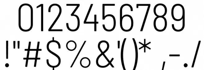 Barlow Semi Condensed Light Font OTHER CHARS
