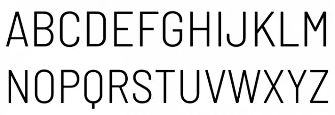 Barlow Semi Condensed Light Schriftart Groß