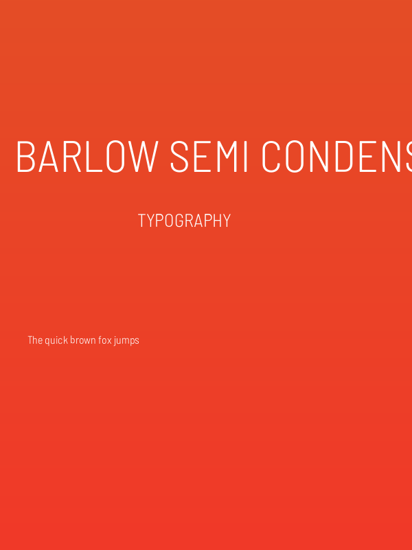 Barlow Semi Condensed Light Poster