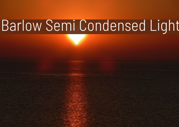 Barlow Semi Condensed Light Font examples