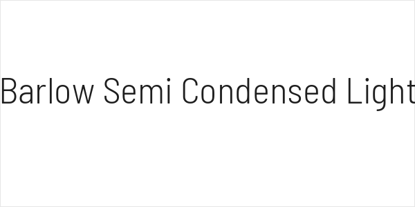 Barlow Semi Condensed Light Logo