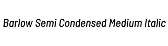 Barlow Semi Condensed Medium Italic  नि: शुल्क फ़ॉन्ट्स डाउनलोड