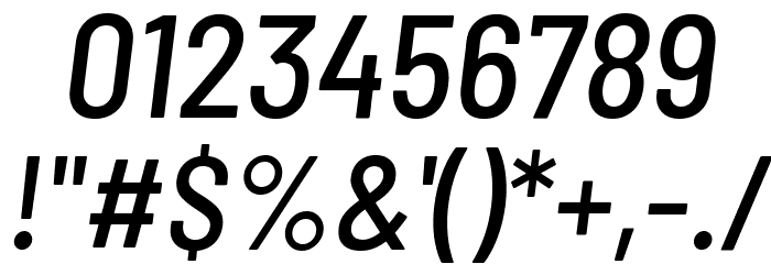 Barlow Semi Condensed Medium Italic Font OTHER CHARS