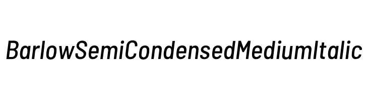 Barlow Semi Condensed Medium Italic  नि: शुल्क फ़ॉन्ट्स डाउनलोड