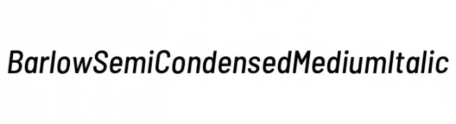 Barlow Semi Condensed Medium Italic  Fuentes Gratis Descargar