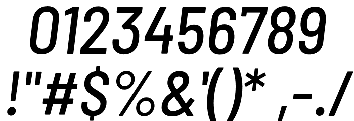 Barlow Semi Condensed Medium Italic Font OTHER CHARS