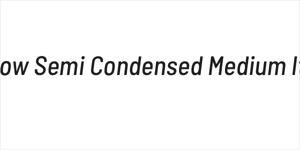Barlow Semi Condensed Medium Italic Logo